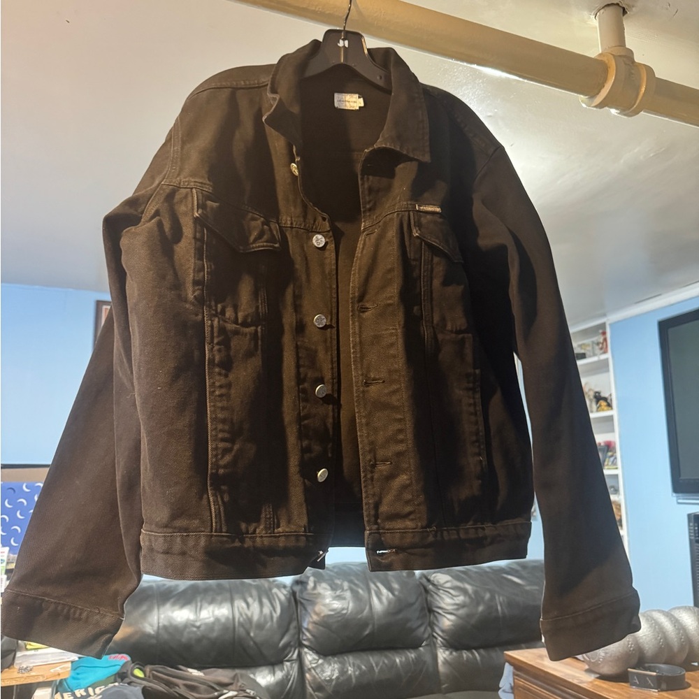 Calvin Klein Jean jacket 
Color: black
Open to offers
Condition is good/ fair